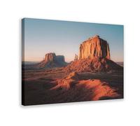 Monument Valley Sunset Poster Canvas Poster Wall Art Decor Print Picture Paintings for Living Room Bedroom Decoration 12x18inch(30x45cm)