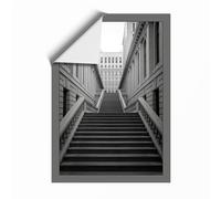 Monumental Ascent Minimalist Unframed Wall Art Print A4 (29.7×21cm), Wall Decor for Living Room, Bedroom, Office & Home, Art Gift