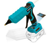 MONVICT Cordless Glue Gun for Makita 18V Battery, Upgraded 100W Digital Temperature Adjustable Handheld Electric Power Full Size Heavy Duty Hot Glue Gun with 10 Glue Sticks (Tools only)