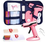 MONVICT Cordless Hot Glue Gun Kit, USB-C Rechargeable Mini Pink Glue Gun with 40 Pcs Premium Glue Sticks, 10 Pcs Craft sticks, Carrying Case, Smart Power-Off Hot Melt Glue Gun for Craft MC-S-830PRO