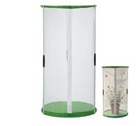 Monwssoe Butterfly Habitat, Clear Cylindrical Mesh Butterfly Enclosure with Zipper Top for Easy Access, Perfect for Insect Observation & Plant Protection
