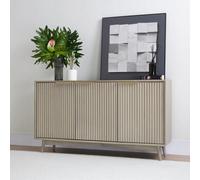 Home Garden Direct Monza 3 Door Sideboard with Fluted Detailing Pale Ash in Grey Home Garden Direct Grey