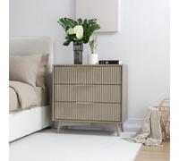 Monza 3 Drawer Chest With Fluted Front Pale Ash