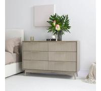 Monza 6 Chest Of Drawer With Fluted Front Grey