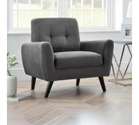 Monza Armchair - Grey Fabric