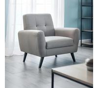 Monza Armchair - Grey Linen Fabric