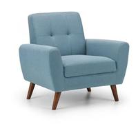 Monza Blue Fabric Armchair