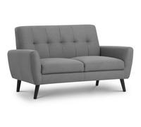 Julian Bowen Monza Fabric 2 Seater Sofa - Light Grey