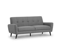 Monza Grey Linen Fabric 3 Seater Sofa