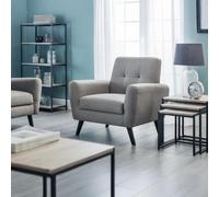 Monza Grey Linen Fabric Armchair