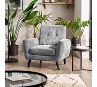 Monza Grey Mobus Fabric Armchair