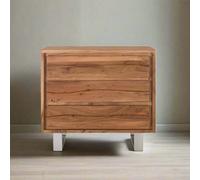 Monza Natural Acacia Wood - 3 Drawer Chest