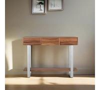 Monza Natural Acacia Wood - 3 Drawer Console Table