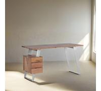 Monza Natural Acacia Wood - 3 Drawer Desk