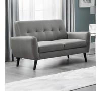 Monza Sofa - 2 Seater - Grey Linen Fabric