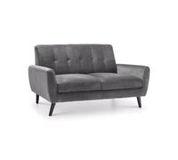 Julian Bowen Monza Velvet 2 Seater Sofa - Grey