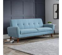 Monza Sofa - 3 Seater - Blue Fabric