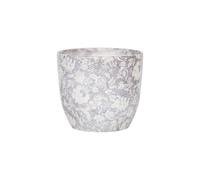 Monza Vintage Grey Planter Plant Pot Indoor Flower Pot, Planter for Small House Plants Succulents Cacti (Grey, 13cm)