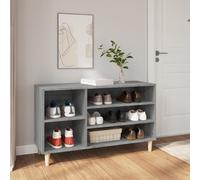 monza wooden hallway shoe storage rack in grey sonoma oak