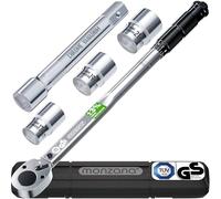 Monzana® 1/2" Drive Mechanics Torque Wrench, 6 Piece Set, Includes Case | TÜV SÜD GS Certified, Socket Set, Tool Kit, 17/19/21mm Sockets, 125mm Extension Bar, Adjustable Tork 1/2 Inch Ratchet