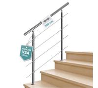 Banister Stainless Steel 1m 4 Crosspieces