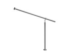 MONZANA® 100cm Stainless Steel Stair Handrail - Wall Mounted Bannister Rail - Indoor Outdoor Hand Rail for Stairs, Entrance & Garden Steps - Brushed Steel