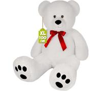 Monzana® 100cm Teddy Bear Cuddly 40" Soft Teddy Bear Large Teddybear White