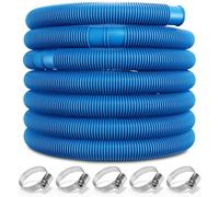 MONZANA® 10m Swimming Pool Hose 38mm Diameter | 32ft Trimmable Chlorine and UV-Resistant Pipe | Suitable for Pool Heater Hot Tub Water Pump Drain | Blue