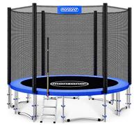 Monzana® 12ft Trampoline Outdoor Set with Safety Net Ladder Heavy Duty Frame Cover Spring Tool for Kids Adults Garden Fitness Play Equipment Trampoline