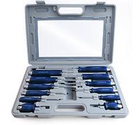 Monzana 12x Screwdriver Set Pound Strike Through Chrome Vanadium Steel Slotted Cross Flat Head Phillips Heavy Duty Case