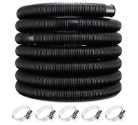MONZANA® 14m Swimming Pool Hose 32mm Diameter | 46ft Trimmable Chlorine and UV-Resistant Pipe | Suitable for Pool Heater Hot Tub Water Pump Drain | Black