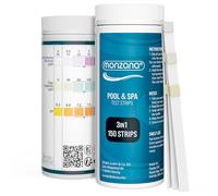 MONZANA® 150 Hot Tub Test Strips Pool Test Strips 3-in-1 Water pH Testing | 150 Tester Strip, Pool Accessories Hot Tub Accessories for Swimming Pools, , Chemical Tester for pH, Chlorine and Alkalinity