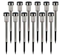 Monzana® 16 Pack Stainless Solar Garden Lights Outdoor Waterproof, White