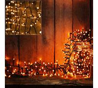 Deuba® 160 LED Christmas Lights | 10.5m Fairy Light Chain | 8 Modes | Battery-Powered | Controller with Timer | Indoor & Outdoor Use | Warm White Glow