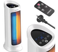 Monzana® 2-in-1 Electric Heater 2000W | Portable Fan Space Ceramic Heater for Home, Bedroom & Office | Energy Efficient Room Heater ECO Mode, Fast Heating, Remote Control, Timer & 120° Oscillation