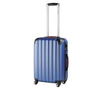 Monzana® 24 Inch Large Suitcase, Checked Luggage Flight Case, ABS/PC Blue | Lightweight Hard Shell Luggage Wheeled Trolley Bags with 360°Rubber Spinner Wheels, Built in Lock, Approved EasyJet, Ryanair