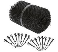 MONZANA® 24m Gutter Mesh Protection with 64 Fastening Clips | Weatherproof Leaf Guard | Guttering Protection | Flexible Versatile Rain Gutter Debris Cover | Trimmable Can Be Cut to Size Black