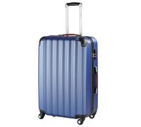 Monzana® 28 Inch Large Suitcase, Checked Luggage Flight Case, ABS/PC Blue | Lightweight Hard Shell Luggage Wheeled Trolley Bags with 360°Rubber Spinner Wheels, Built In Lock, Approved EasyJet, Ryanair