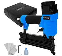 MONZANA® 2in1 Pneumatic Brad Nailer Stapler Kit | Compressed Air Powered Tools | Tacker Staple Gun with 100x 32mm Nails, 100x 32mm Staples | Carry Case | Rubberised Handle