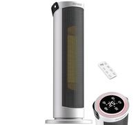 MONZANA® 2kW Ceramic Fan Electric Heater | Portable Energy Efficient Space Heater for Home Bedroom Office | ECO Mode, 4 Heat Settings, 120° Oscillation, Quiet Room Heater, Timer & Remote Control