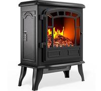 Electric Fireplace Black 2000W with Heating