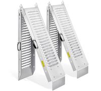 MONZANA® 2x Foldable Heavy Duty Loading Ramps Galvanised Steel Non-Slip 400kg Capacity Folding Motorbike Accessories Access Ramp ATV Quad Motorcycle Lawnmower Mobility Scooters Wheelchair Ramp