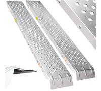 MONZANA® 2x Heavy Duty Loading Ramps 160x22.5x4.5cm | Galvanised Steel Non Slip Perforated Surface | 400kg Load Capacity | Motorbike Access Ramp ATV Quad Motorcycle Lawnmower Scooter Machinery