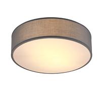 Monzana® 30cm Round Fabric Ceiling Light | Modern Fabric Material Circular Ceiling Lamp | Light Shade 1xE27 40 Watt Socket | Bedroom Lounge Childrens Room Office | Grey