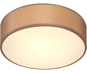 Monzana® 30cm Round Fabric Ceiling Light | Modern Fabric Material Circular Ceiling Lamp | Light Shade 1xE27 40 Watt Socket | Bedroom Lounge Childrens Room Office | Taupe