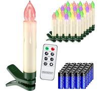 LED Christmas Tree Candles 30Pcs Multicoloured incl Batteries