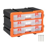 MONZANA® Transparent Storage Organiser | Stackable Small Parts Case | Plastic Tool Box | 36 Compartments | Removable DIY Multi Drawer | Perfect for Screws Nails & Bolts
