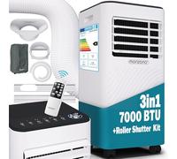 MONZANA® 3in1 Portable Air Conditioning Unit | 24h Timer | Sleep Mode | Remote Control | Dehumidifier | Air Conditioner Cooler Fan with Exhaust Hose | 7000BTU | 750W