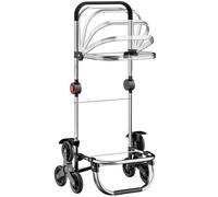 MONZANA® 3in1 Shopping Trolley on Wheels | 6 Wheel Stair Climbing Bag Grey