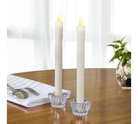 MONZANA® 4 LED Real Wax Table Candles, Ø2.1 x 26 cm, Cream White
